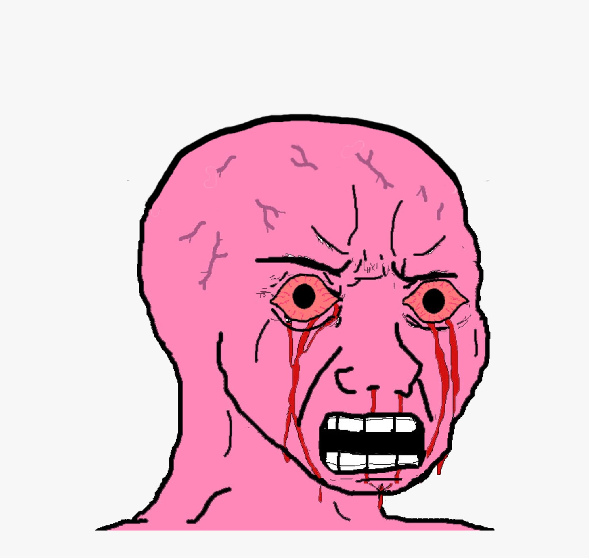 Wojak Pink Blood tears